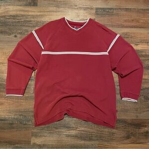 Vintage Bugle Boy Classics Maroon Waffle Knit Pullover Sweater 90s - Mens Large